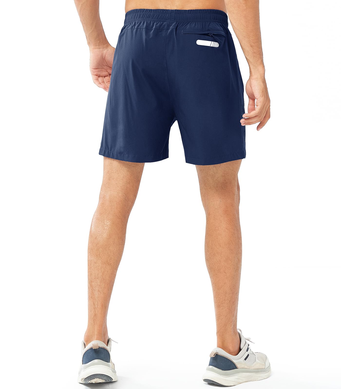 NORTHYARD Men's Athletic Running Shorts Gym Workout 7"/9"/5" Quick Dry Lightweight Sports Basketball Tennis 3 Zipper Pockets DARKBLUE-5inch 4XL