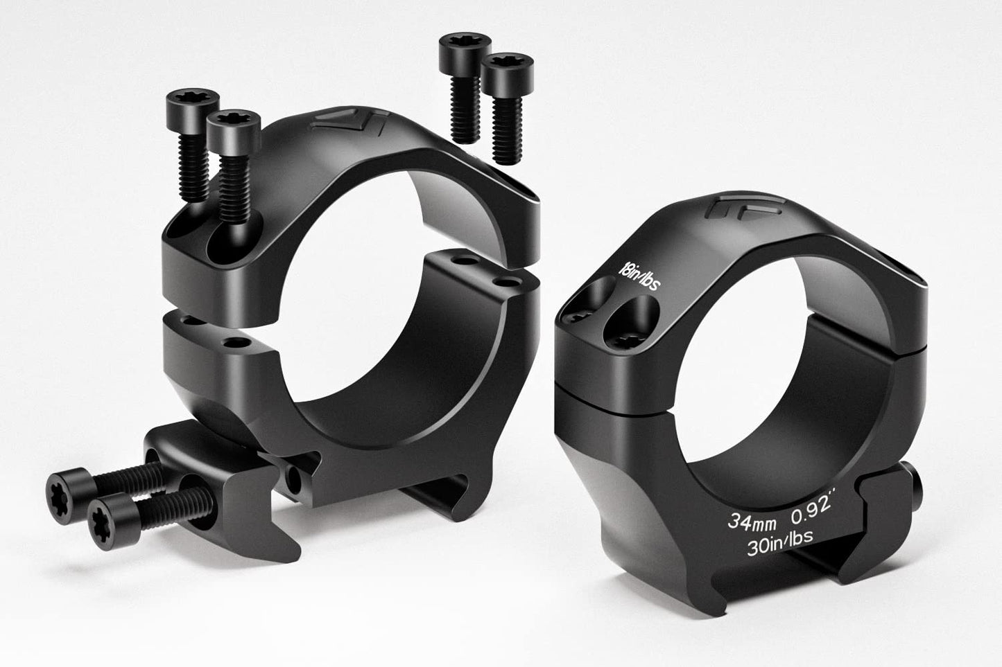 Arken Optics Halo Scope Rings Precision Picatinny Riflescope Mounts(34mm, High)