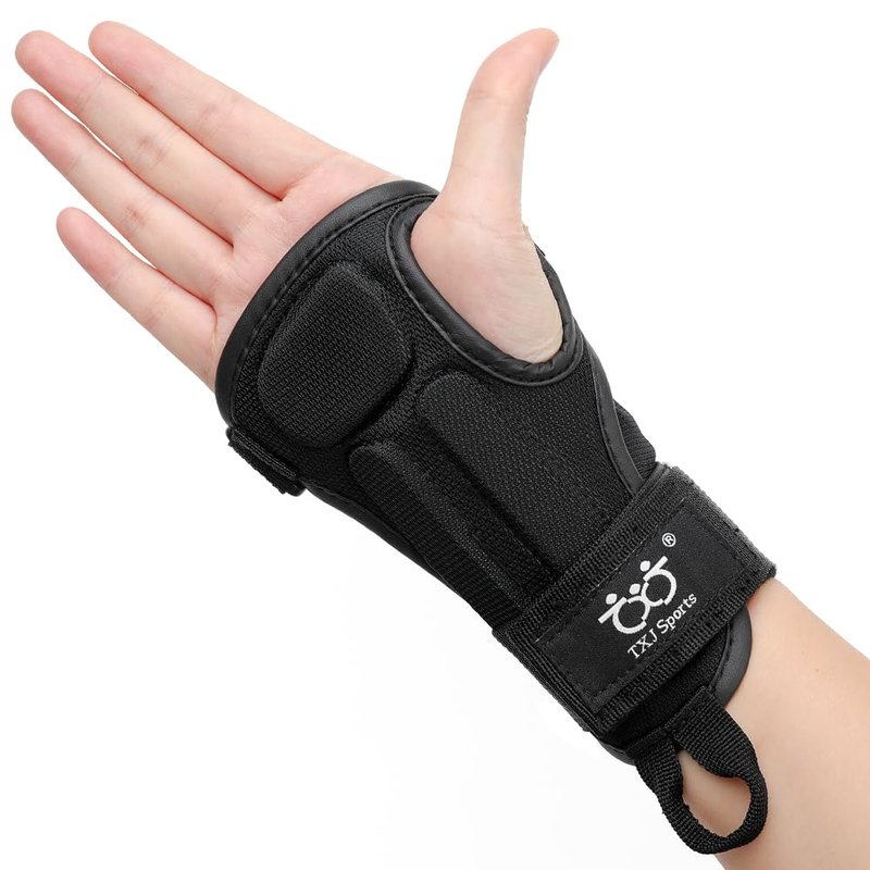 TXJ Sports Wrist Guards Wrist Palms Protective Flexible Wrist Support for Snowboarding, Skating, Rollerblade Unisex Design Fit for Kids/Youth/Adult