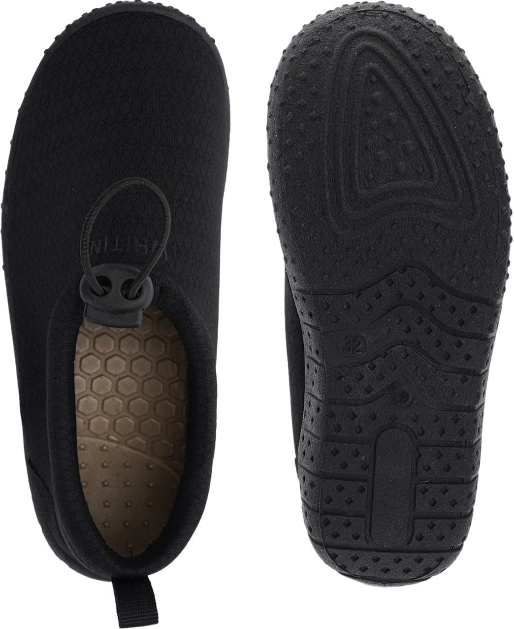 WHITIN Kids Amphibious Water Shoes Boys/Girls Aqua Sock Black Big Kid 3