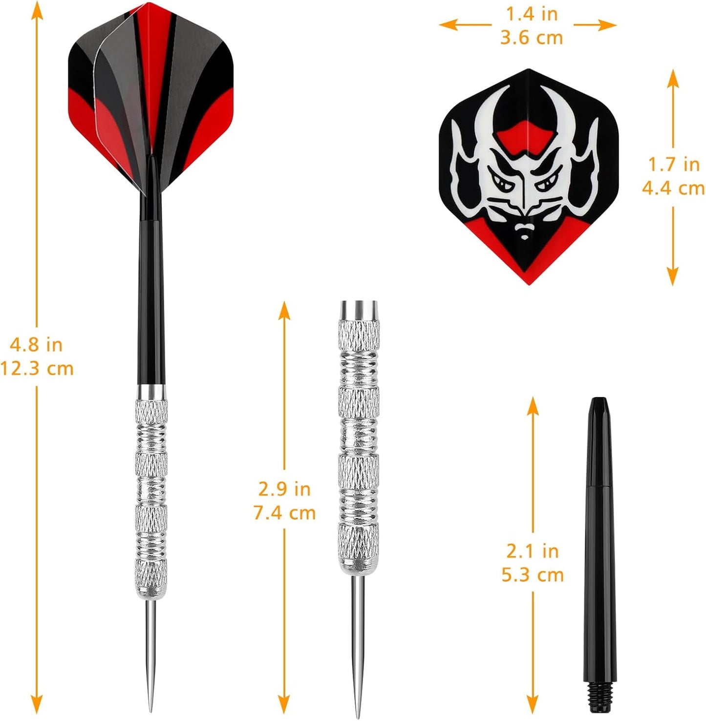 Professional Steel Tip Darts Set - 14g Metal Darts for Dartboard | Durable Metal Tips