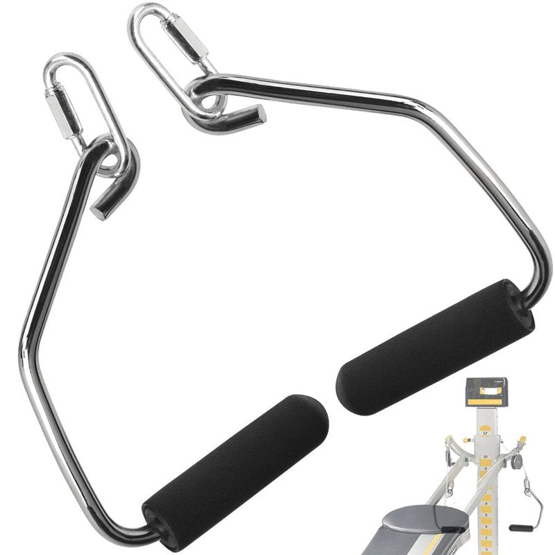 ZHIXING Open Ended Chrome Grip Handles for Tot-al Gym Home Workout Machines 2000, 2200, 2500, 3000, 3000XL, XL, XLS - Total Gym Accessories Compatible with Supra, Electra, FIT, Black