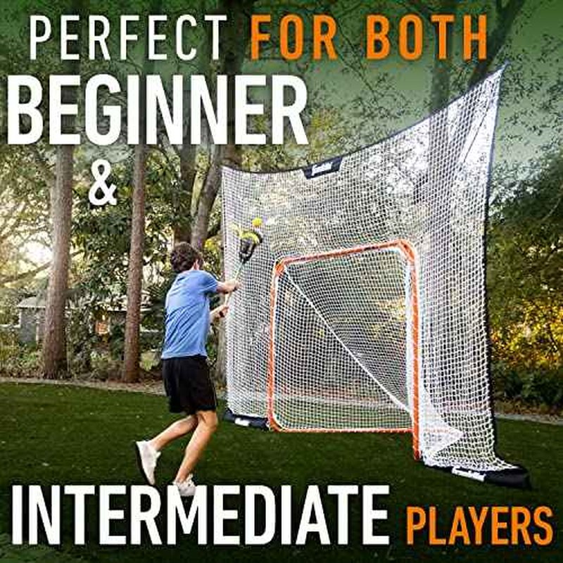 Franklin Sports Lacrosse Backstop Net - Lax Goal Backstop Net for Shooting Training + Practice - Extra Large + Durable - 12' x 9'