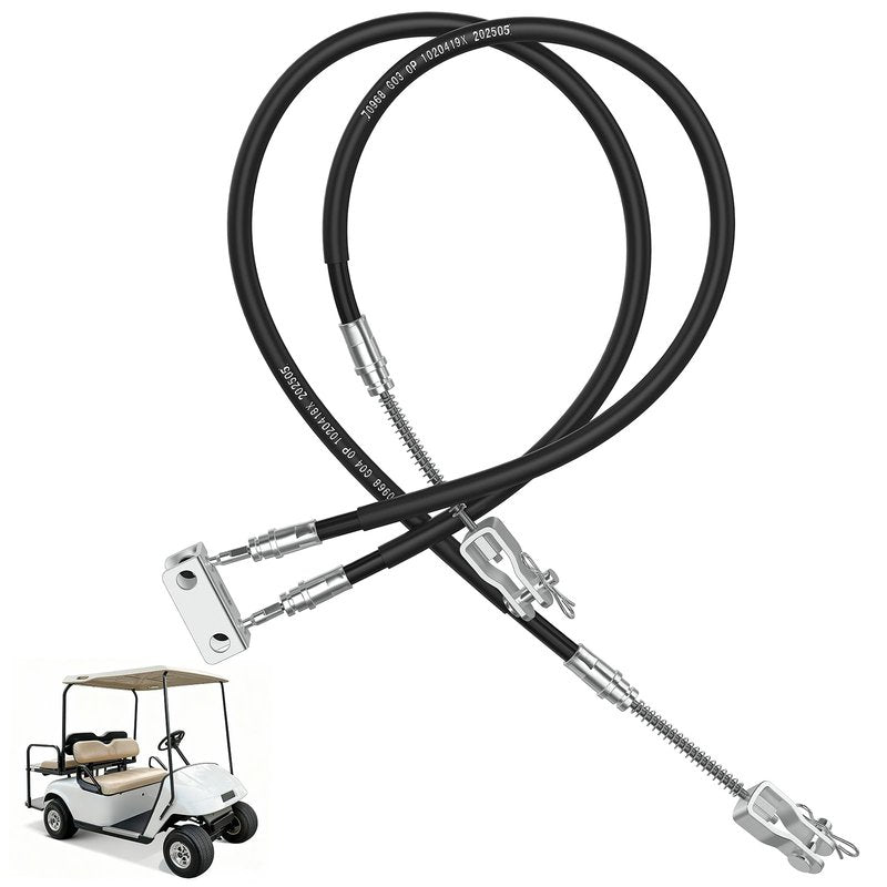 DRIVE UP EZGO TXT Brake Cables, EZGO Brake Cable Kit Passenger and Driver Side Stainless Steel Core Fits for 1994-2008 EZGO TXT and Marathon Medalist Golf Carts, OEM 70969-G03