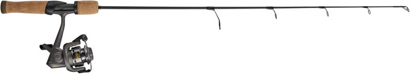 Berkley Lightning Ice Fishing Combo - Medium Light 28" Rod | Black & Grey Design