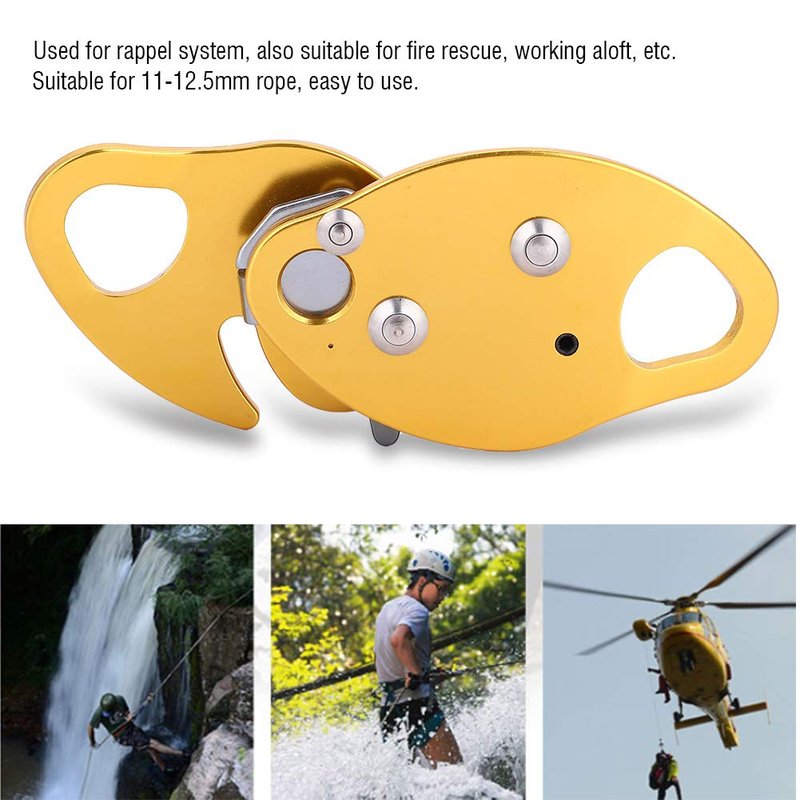 Leapiture Climbing Descender Climbing Rope Grab Descender Rappel Device Equipment for appelling Belaying Tree Climbing Aerial Silks Rigging
