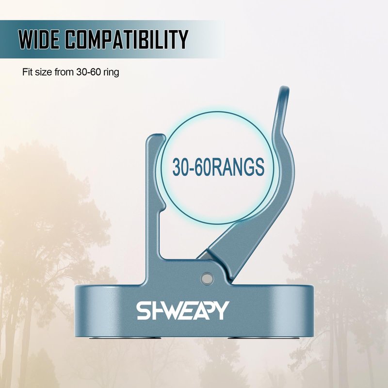 SHWEAPY Magnetic Golf Holder Clip for Golf Cart Aluminum Alloy Stand Clip Hold 30-60 Rings Golf Gifts for Golfers