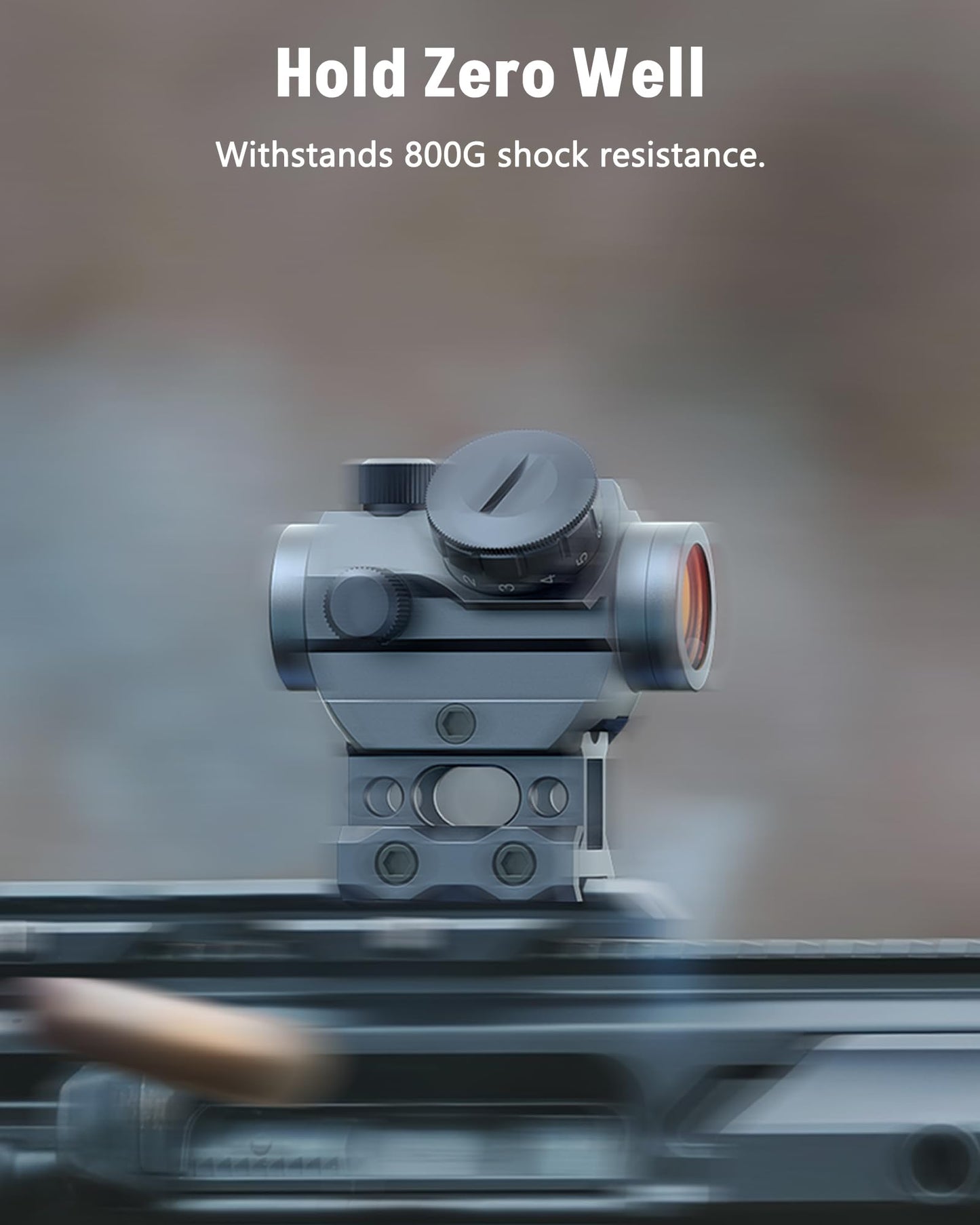 MidTen 2MOA Red Dot Sight 1x25mm Reflex Sight Waterproof & Shockproof & Fog-Proof Red Dot Scope, Riflescope with 1 inch Riser Mount,Grey