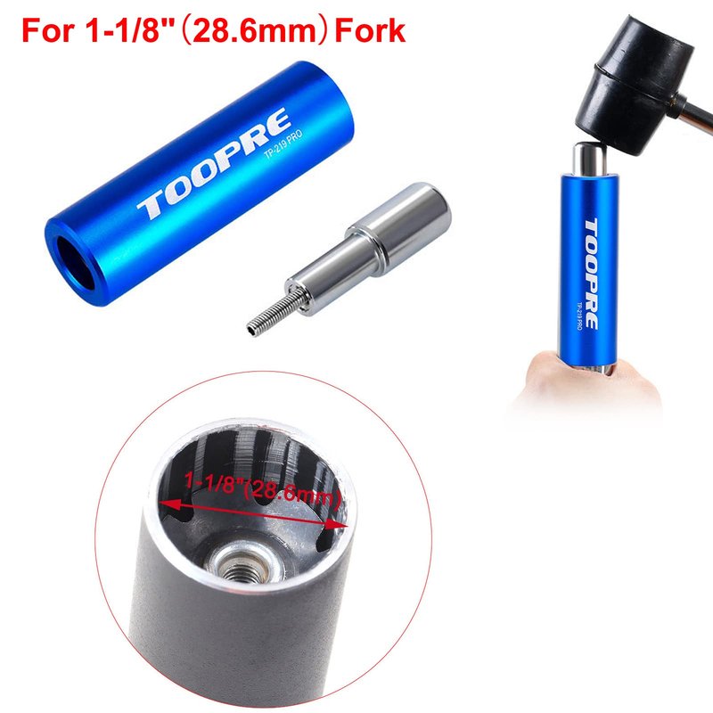 SONZUIA Bike Fork Star Nut Setting Tool Installer with 5 Bike Star Nut and 2 Spare Special Screws (for 1-1/8" Fork Tubes)