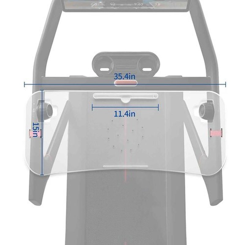 Qsxou Treadmill Desk Attachment,Compatible with Peloton Tread Tray Ergonomic Platform, Tablet Holder,New Universal Cooling Holes Laptop Stand for Home/Office Transparent Acrylic Material