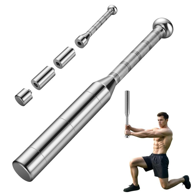EAST MOUNT Adjustable Macebell Clubbell for Strength Training,6-in-1 Premium Steel Weighted Indian Clubbell for Full Body,Muscles, Shoulder/Grip/Forearm Training & Stretching
