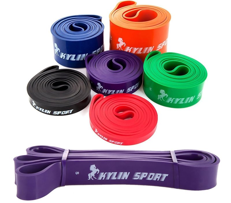KYLIN SPORT Resistance Band Assisted Pull Up Bands Training Yoga Pilates Elastic Loop Stretch for Crossfit Gymnastics Power-Lifting (Purple)