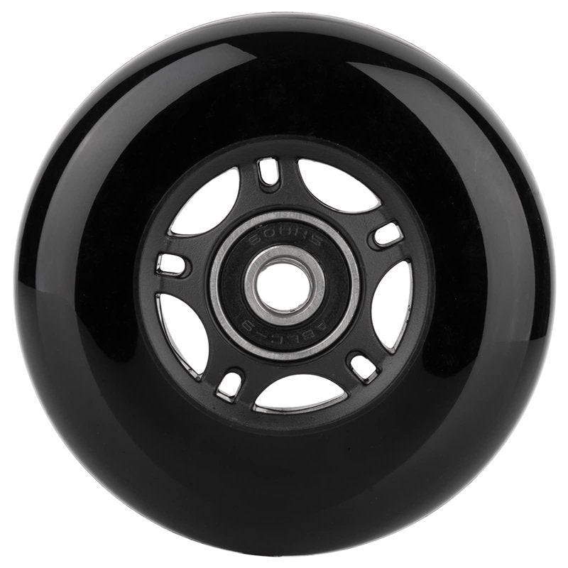 WHEELCOME Inline Skate Wheels Outdoor & Indoor Blade Roller Skate Wheels 85a Roller Hockey Wheels w/Bearings ABEC-9 for Scooter Luggage Repair, 64mm 70mm 72mm 76mm 80mm Dia, 8-Pack (Black, 80mm)