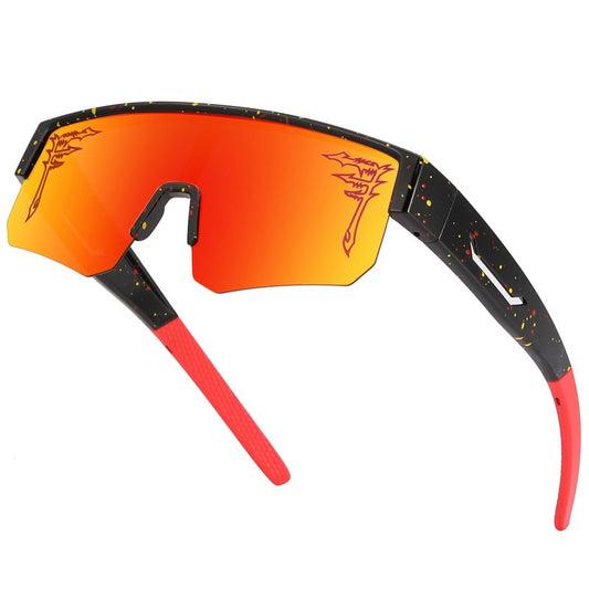 FIXEROS Polarized Fit Over Glasses Sunglasses for Men Women Wrap Around Sports Goggles for Driving Cycling Fishing (FD4)