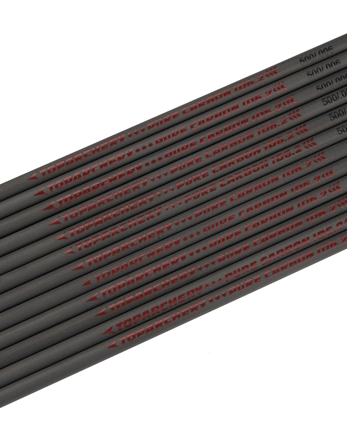 TOPARCHERY Arrow Shafts Pure Carbon Shafts 31 Inch Arrow Tube Spine 300 350 400 500 600 for DIY Hunting Arrows Recurve Bow Compound Bow 12Pcs (Spine:400)