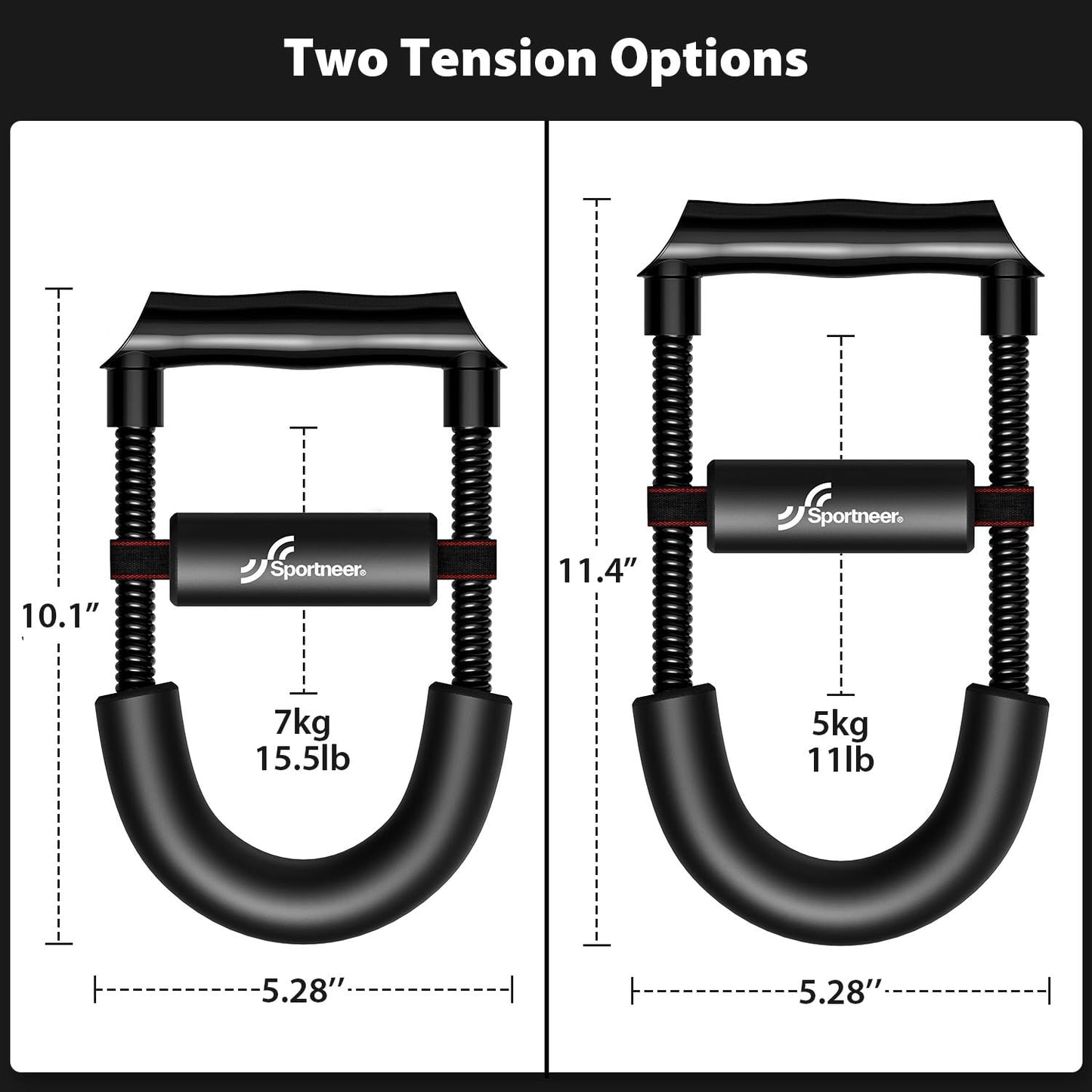 Sportneer Wrist Strengthener,Forearm Exerciser with Adjustable Tension for Improving Strength - Hand Developer Arm Grip Workout Strength Trainer Home Gym Workout Equipment for Starter and Pro