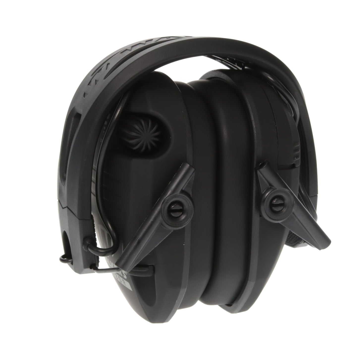 WALKER'S Razor Tacti-Grip Slim Electronic Muff - 23dB NRR Compact Collapsible Non-Slip Headband Hunting Shooting Hearing Protection Earmuffs w/ 2 AAA Batteries, Black