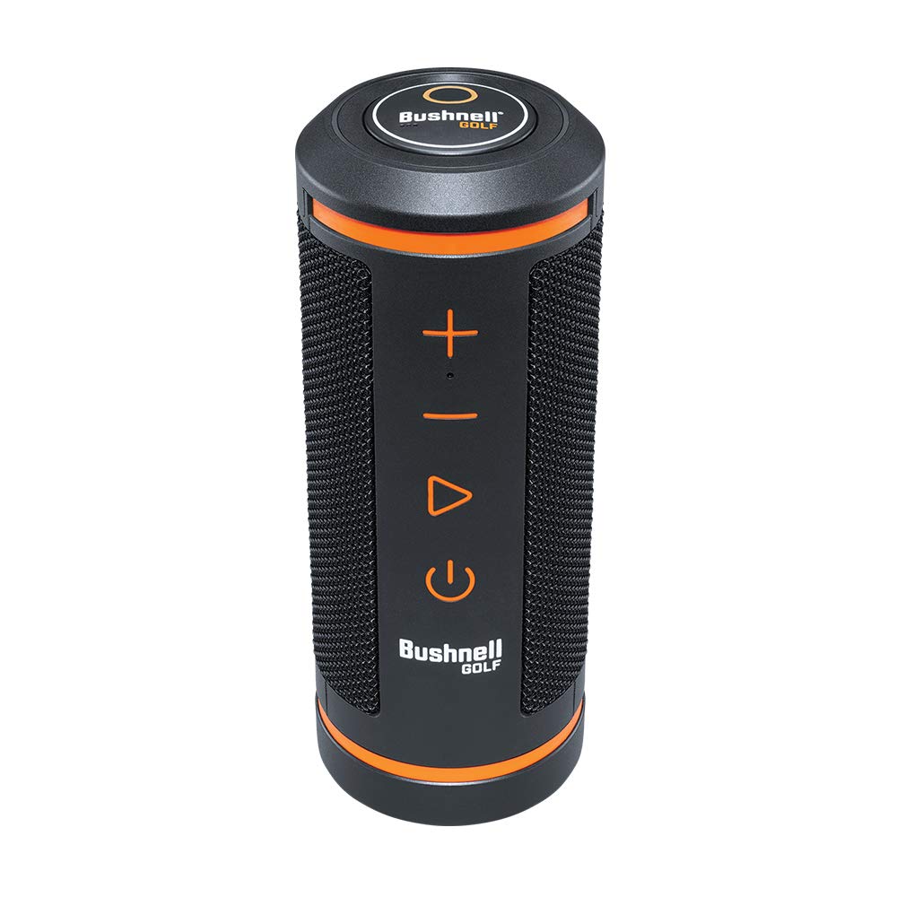 Bushnell Wingman GPS Golf Speaker Bundle - Music & Audible Distances Bluetooth Speaker for Golf Cart - Score Tracking, 3D Flyovers & 36,000+ Courses - includes PlayBetter Protective Neoprene Pouch