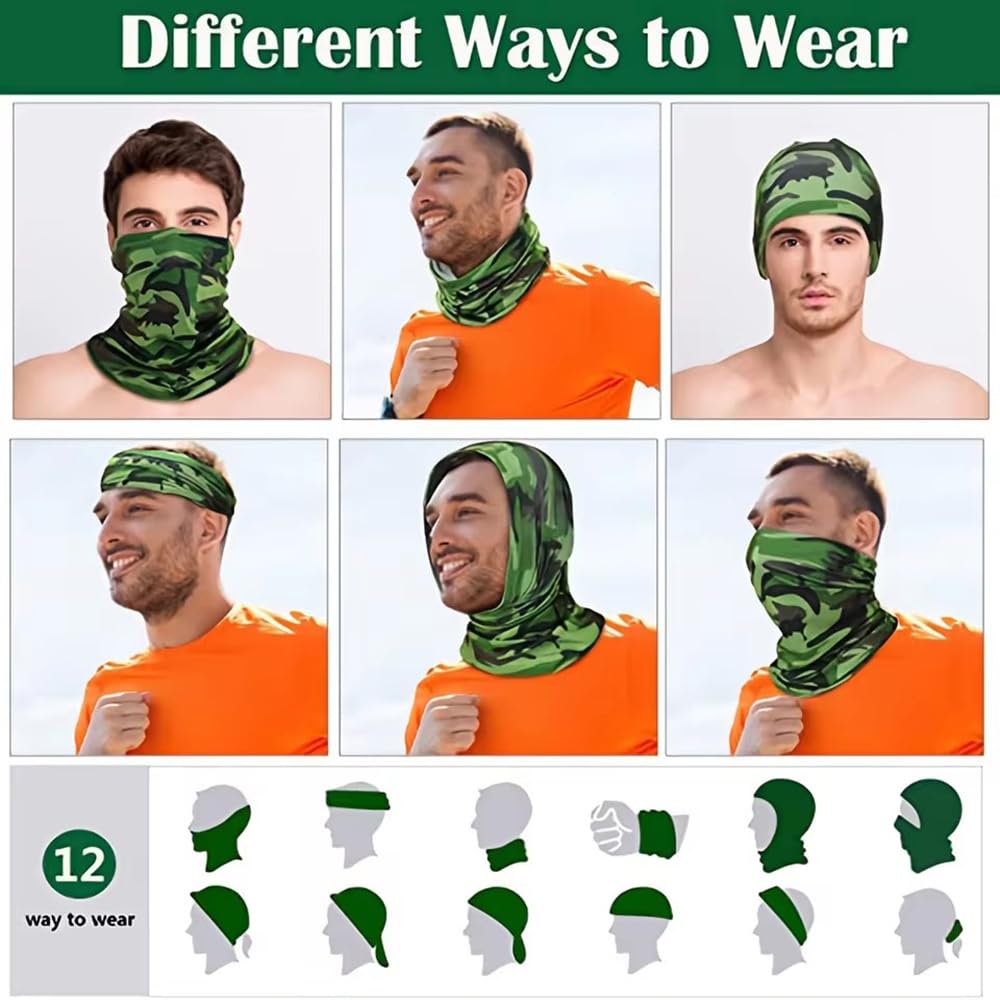 Cmonie 12Pack Neck Gaiter Scarf Bandanas Balaclava