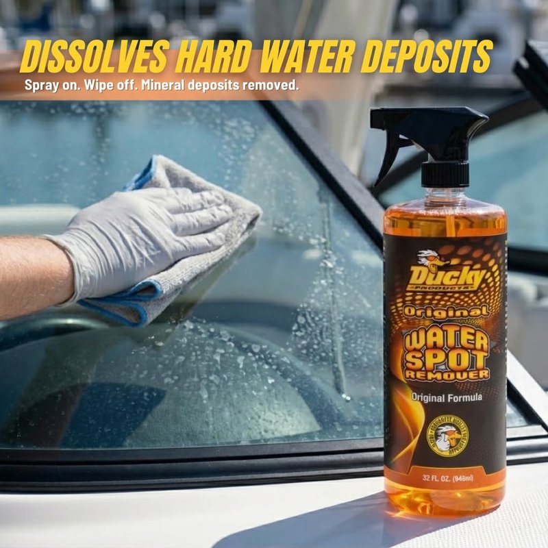 Water Spot Remover Spray for Boat, Car, Motorcycle & RV - 32 oz | Effective Exterior Detailing Solution