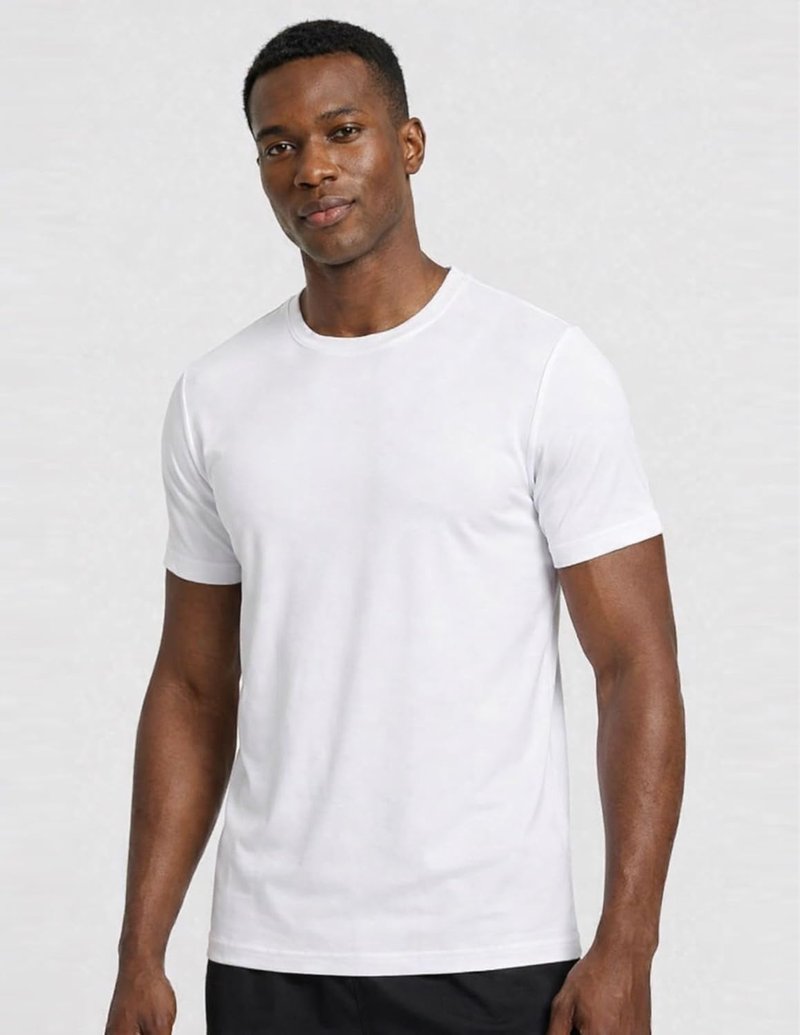 Men's Active Quick Dry Crew Neck T-Shirts - 5 Pack Athletic Workout Short Sleeve Tees