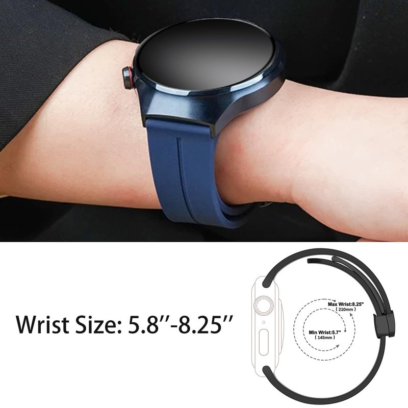 Lamshaw Compatible with Huawei Watch Fit 4 Pro Bands, Soft Silicone Sport Wristband Replacement Straps Compatible with Huawei Watch Fit 4 Pro, Fit 4, Fit 3 (Blue, For Fit 4 Pro, Fit 4, Fit 3)