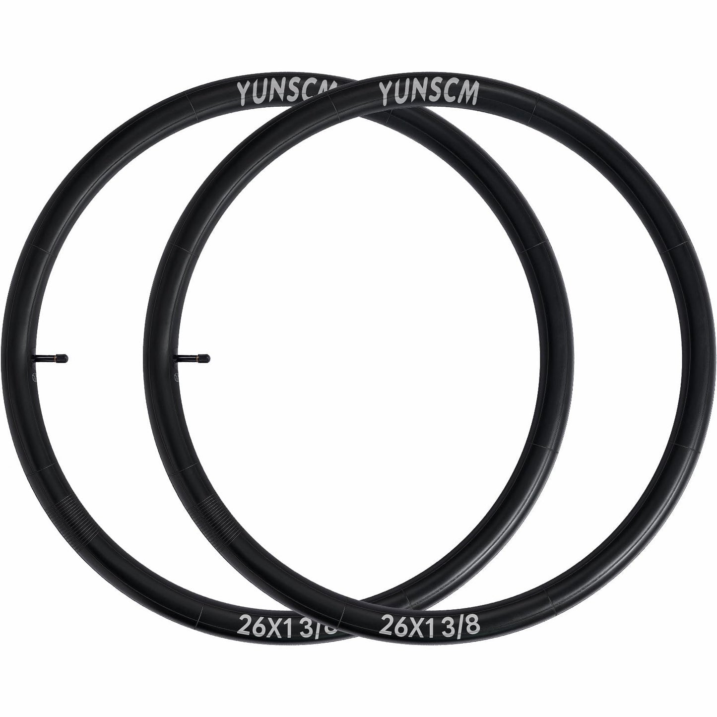 26x1 3/8 (37-590) Heavy Duty Bike Tubes AV32MM Schrader Valve Bicycle Tubes Premium Butyl Rubber Compatible with 26x1 3-8 26 x 1 3/8 Road,Gravel,City Bike Bicycle Tire Tubes 2-PCS