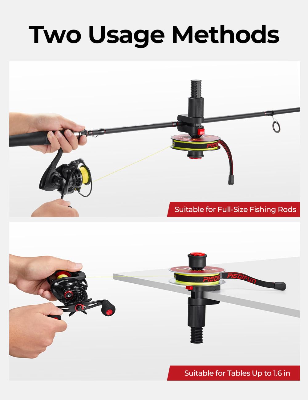 Piscifun Speed E Fishing Line Spooler, Portable Fishing Reel Spooler