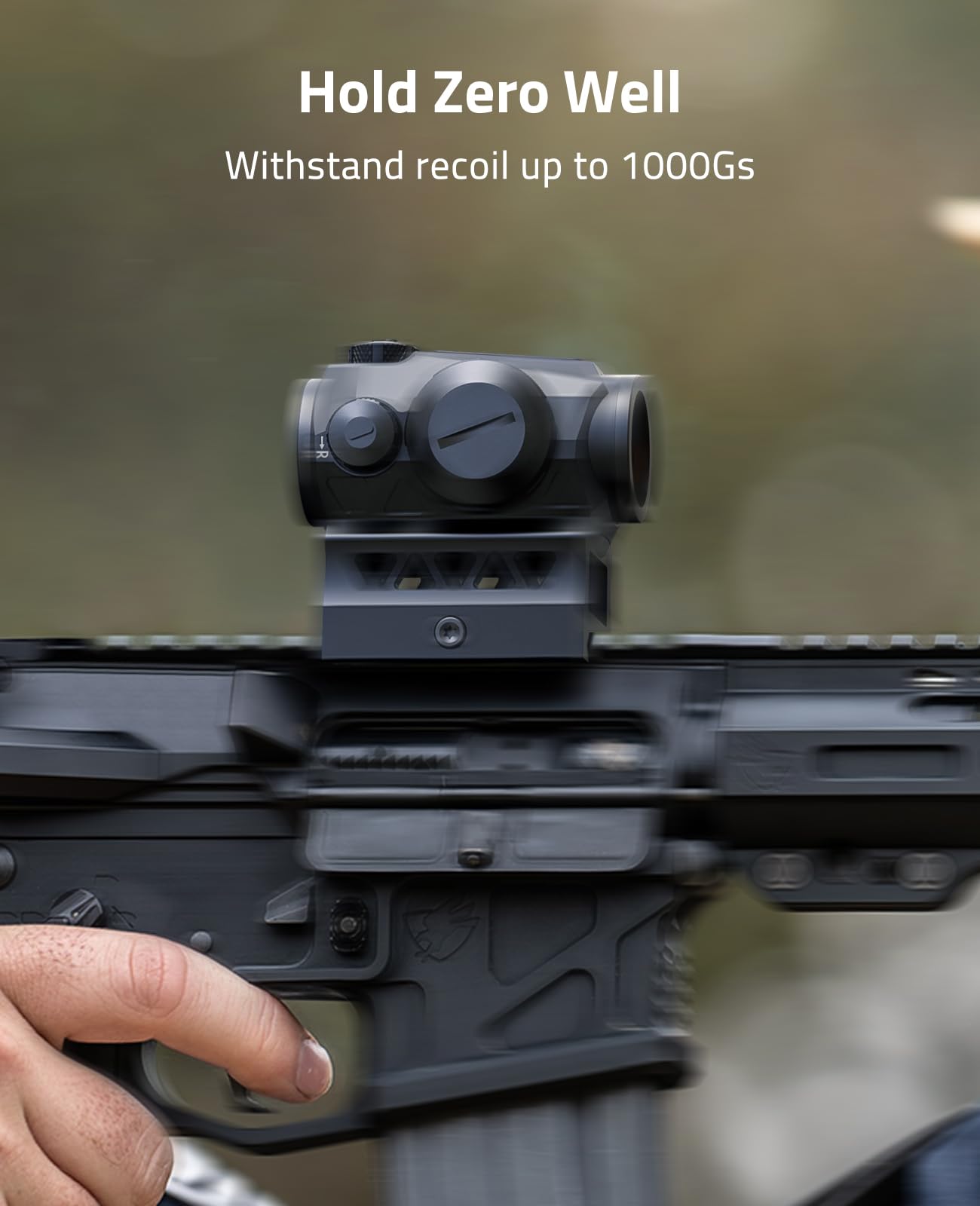 CVLIFE JackalHowl Red Dot Sight,1x20mm 2MOA Red dot Motion Awake Red Dot Scope Compact Red Dot Optics with Co-Witness Riser and Low-Profile Mount,10 Brightness Button Settings
