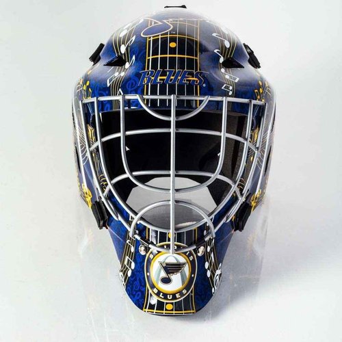 Franklin Sports St. Louis Blues NHL Hockey Goalie Face Mask - Goalie Mask for Kids Street Hockey - Youth NHL Team Street Hockey Masks