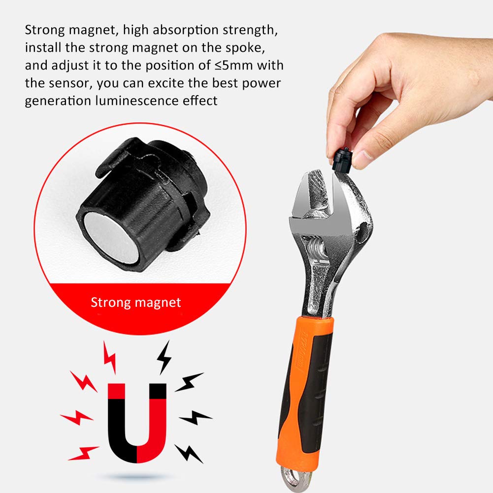 Tail Light Magnetic Induction Self Generating Electricity Mountain Taillight Cycling Warning Light LED Light Set