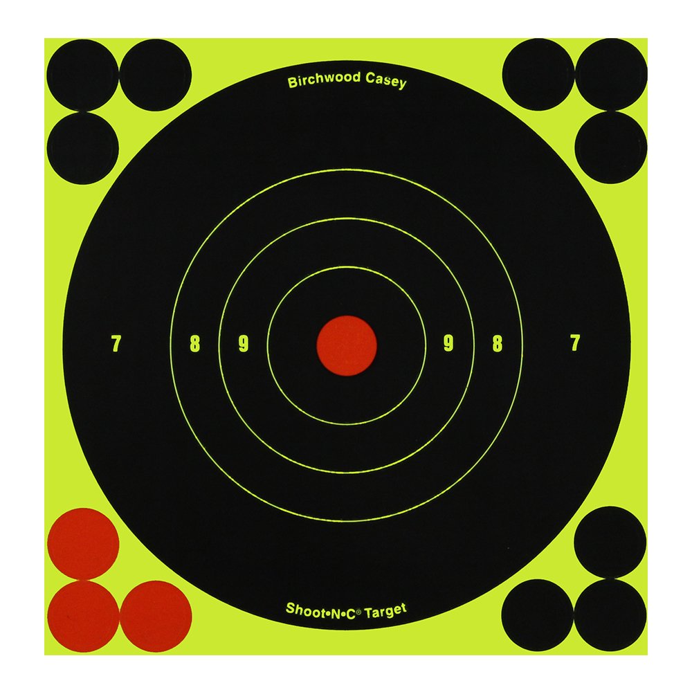 Birchwood Casey SHOOT-N-C 6-Inch Round Target (60 Sheet Pack) & Shoot-N-C 3 Inch Round 240 Targets 600 Pasters