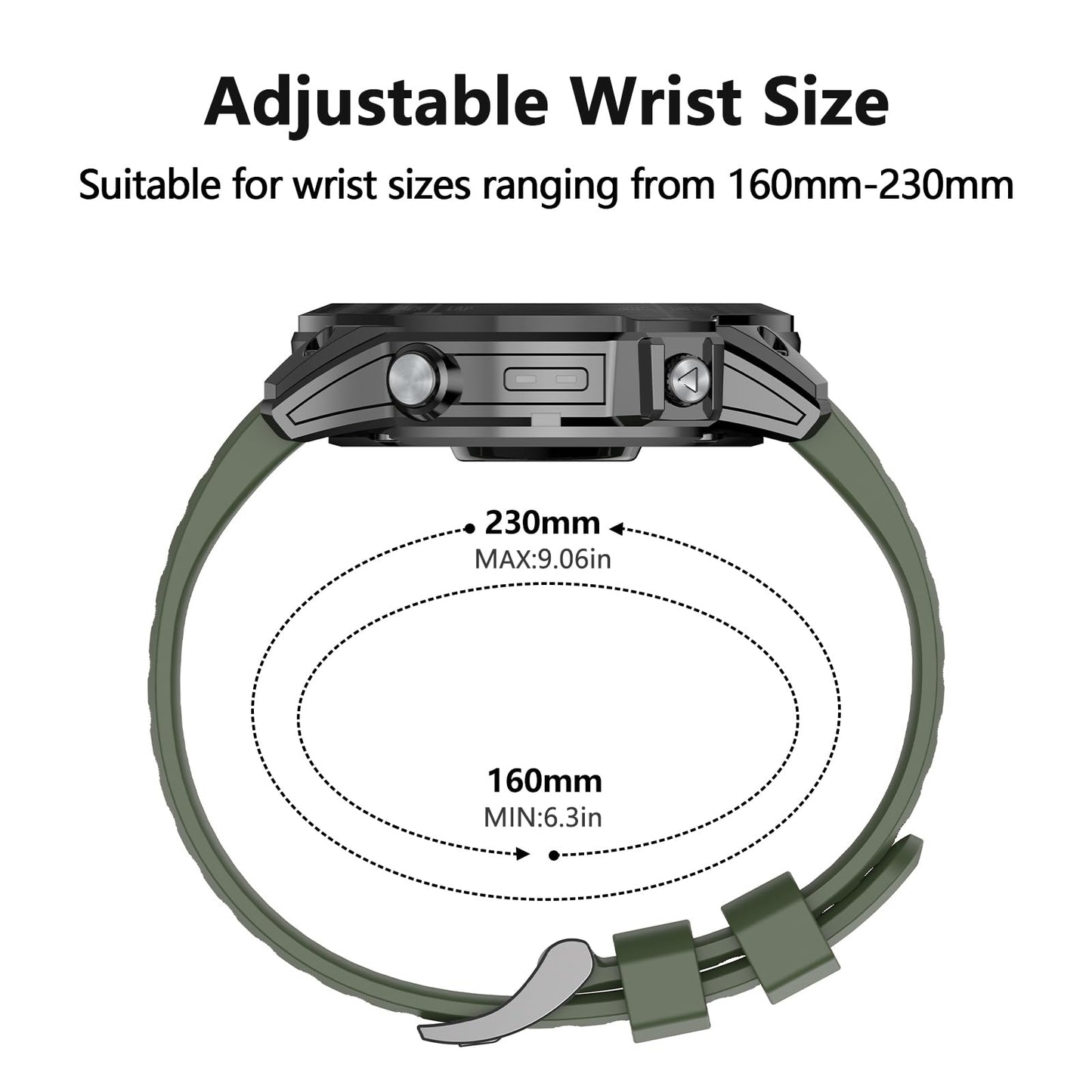 Silicone Band for Garmin Enduro 3 2/Fenix 8 pro/tactix 8 AMOLED 51mm/Fenix 7X/6X pro sapphire solar/5X plus, 26mm Quickfit Sprot Watch Strap Replacement for Descent Mk2i/3i/epix Pro/quatix 8 51mm