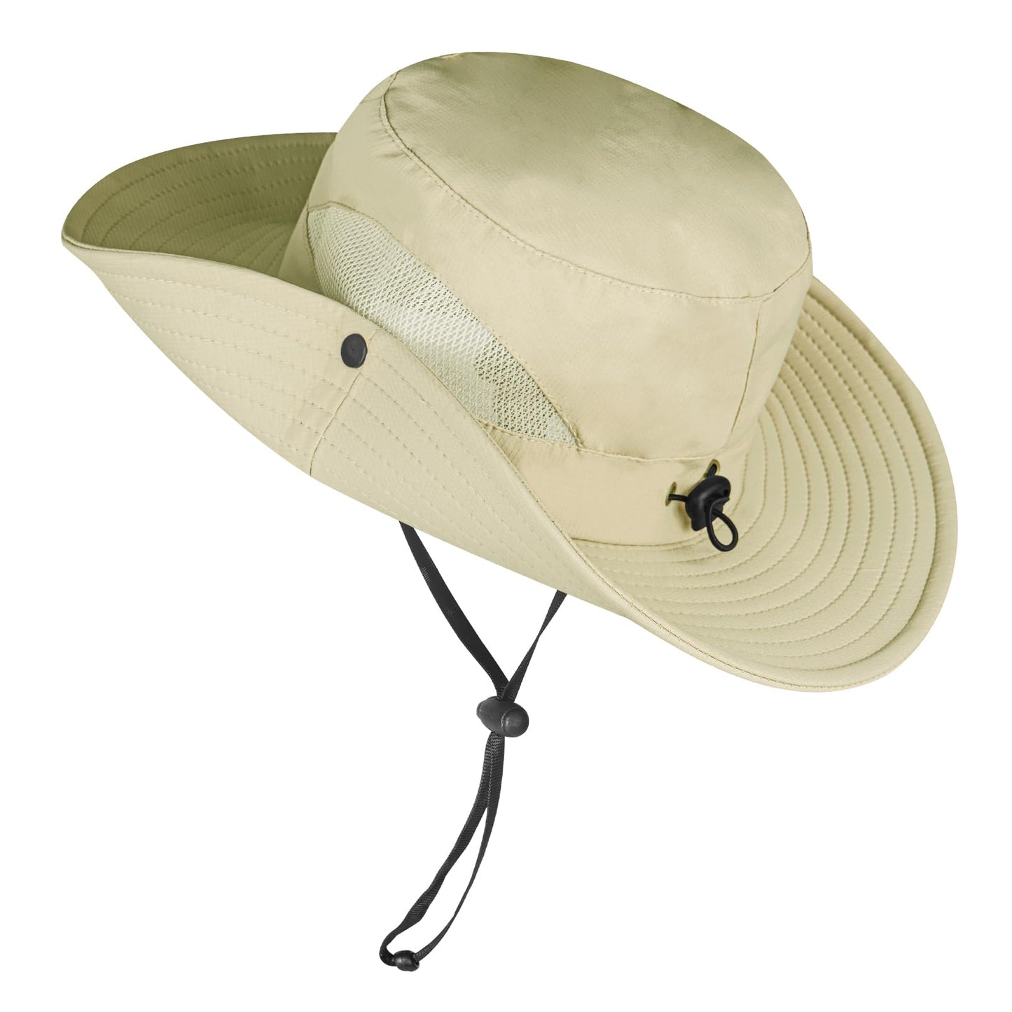 ZOORON Sun Hats for Men Women, Wide Brim Bucket Hats UV Protection UPF50+ Waterproof Boonie Hats for Fishing Hiking Camping (1Pack-Beige)