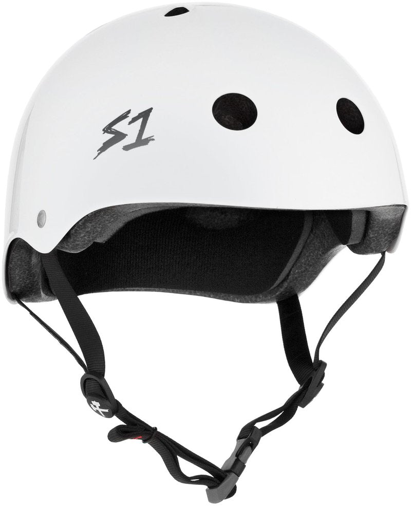 S1 Mega Lifer Helmet for Skateboarding, BMX, and Roller Skating - Extra-Large Fit for Bigger Heads - EPS Fusion Foam, CPSC & ASTM Certified - White Gloss Large (24")