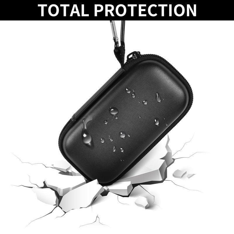 PAIYULE Heart Rate Monitor Case for KardiaMobile 6L / 6L Max 1L Personal EKG Monitor Storage Holder for Cardiac Mobile Portable Heart Rate Monitor Bag Organizer (Pill Box Included) (Full Black)