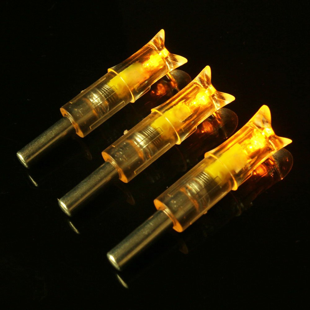 6PCS Lighted Nocks for Crossbow with .300/7.62mm Inside Diameter Led Nocks Arrow nocks for Archery Hunting