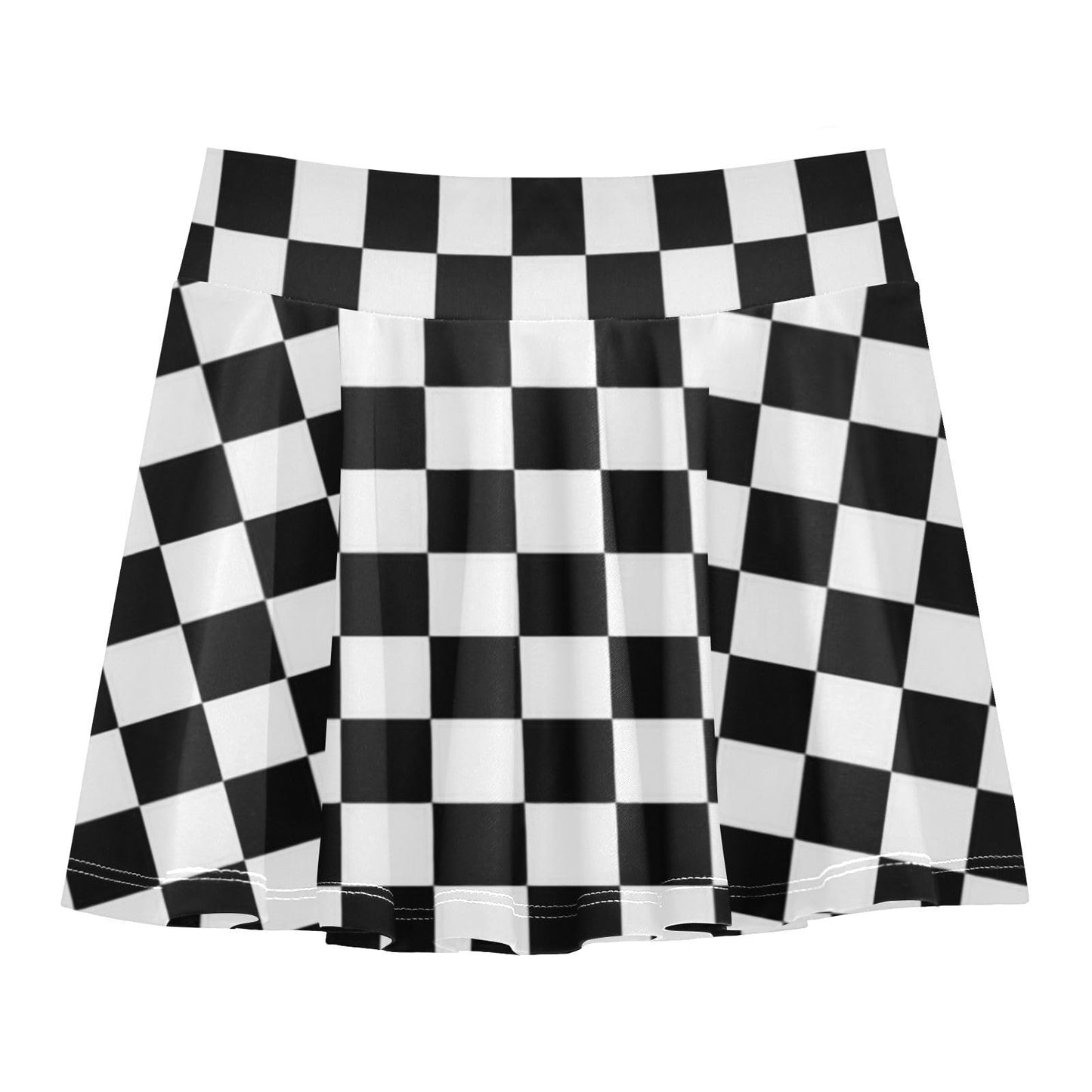 Tatenale Black and White Checkered Girls Skorts Size 6 Tennis Skirt Athletic Skort Golf Skirt Shorts with Pockets Dancing Running