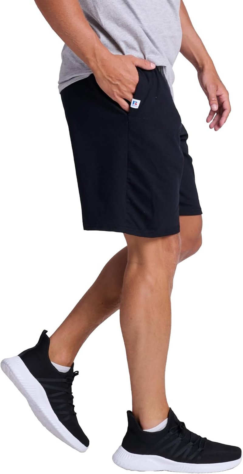 Men's Relaxed Fit 9-Inch Cotton Shorts - Adjustable Waist & Pockets | Sizes S-4X
