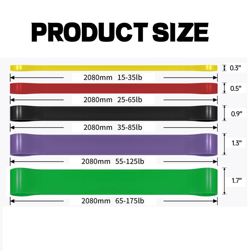 Pull up Bands Stretching Bands Assistance,Resistance Bands Exercise Bands Workout,Stretch Bands for Exercise(5PCS,5-125LB)