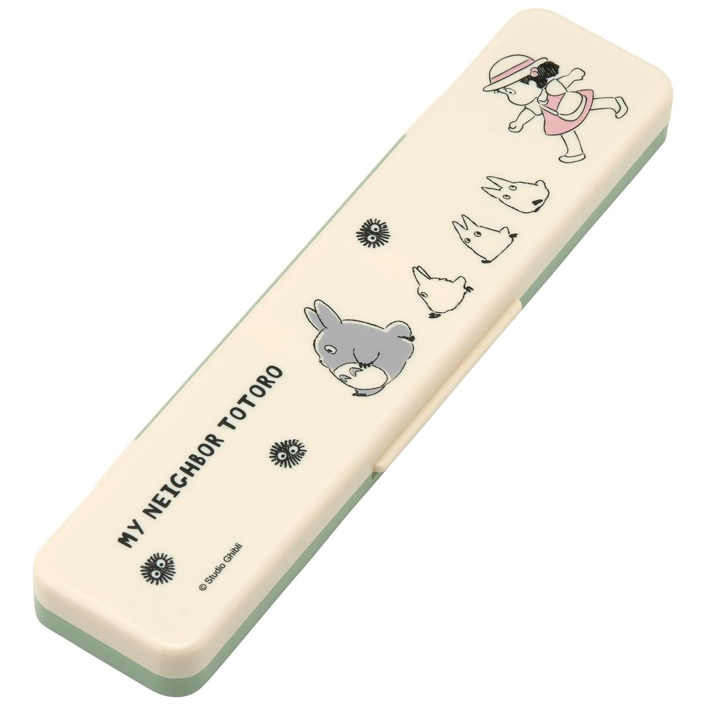 Skater Totoro Utensil Set - Includes Reusable Chopsticks, Spoon and Carrying Case - Authentic Japanese Design - Durable, Dishwasher Safe - Marching