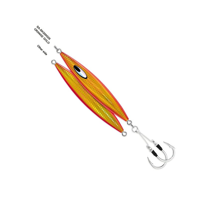 Daiwa Jig Saltwater SA-SK170G02 Saltiga SLK Metaljig, 6oz, 7/0 Assist Hooks, Blue