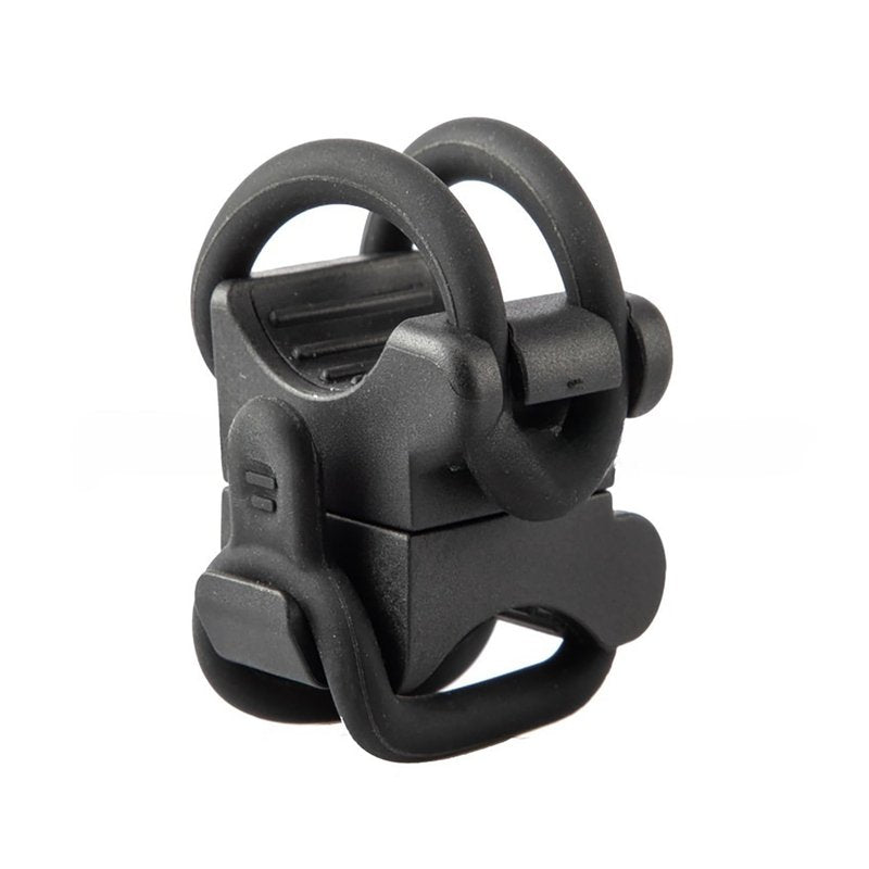 CTWHA 360 Degree Rotation Thickened Non Slip Black Universal Bicycle Flashlight Holder Height 39mm ABS Silicone Lighting Bracket Accessories