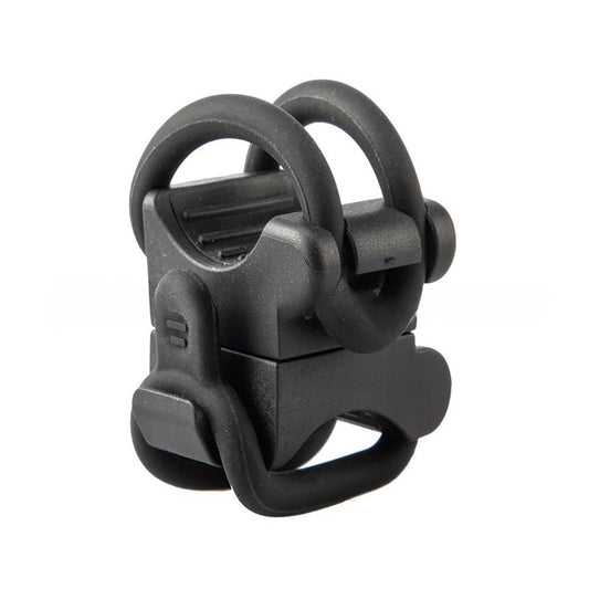CTWHA 360 Degree Rotation Thickened Non Slip Black Universal Bicycle Flashlight Holder Height 39mm ABS Silicone Lighting Bracket Accessories