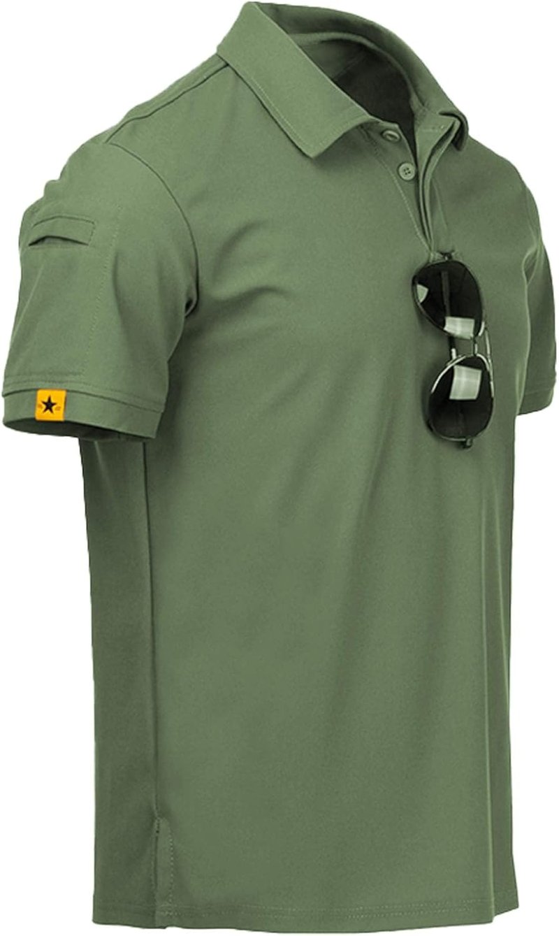 ZITY Men's Tactical Polo Shirt - Short Sleeve Athletic Golf Tee | Casual Stylish Collared Design