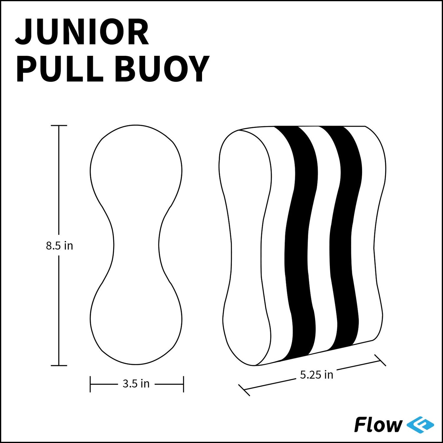 Flow Swim Gear Training Pull Buoy - Pull Float for Pool Lap Swimming in Adult and Junior Sizes (Pink/Black, Junior)