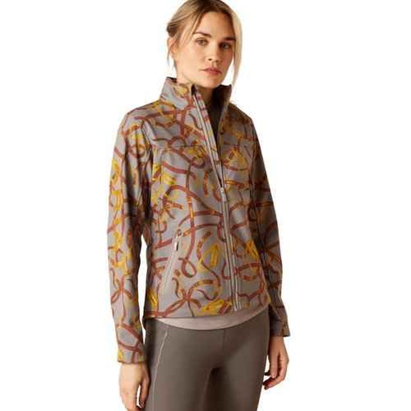 ARIAT Women's New Team Softshell Jacket, Zinc Bridle, Medium