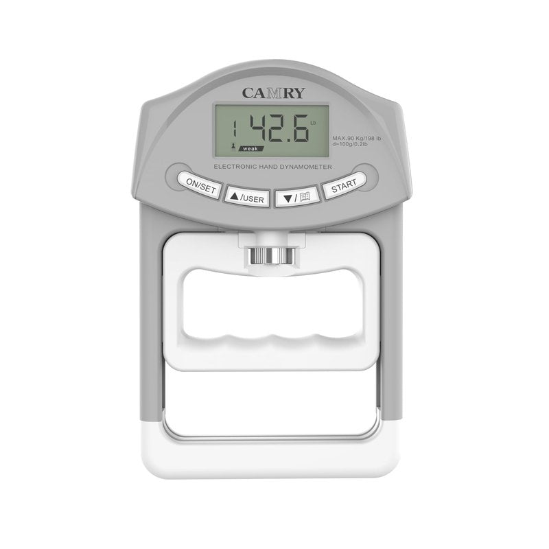 CAMRY Digital Hand Dynamometer Grip Strength Measurement Meter 198Lbs / 90Kgs Auto Capturing Electronic Hand Grip Power