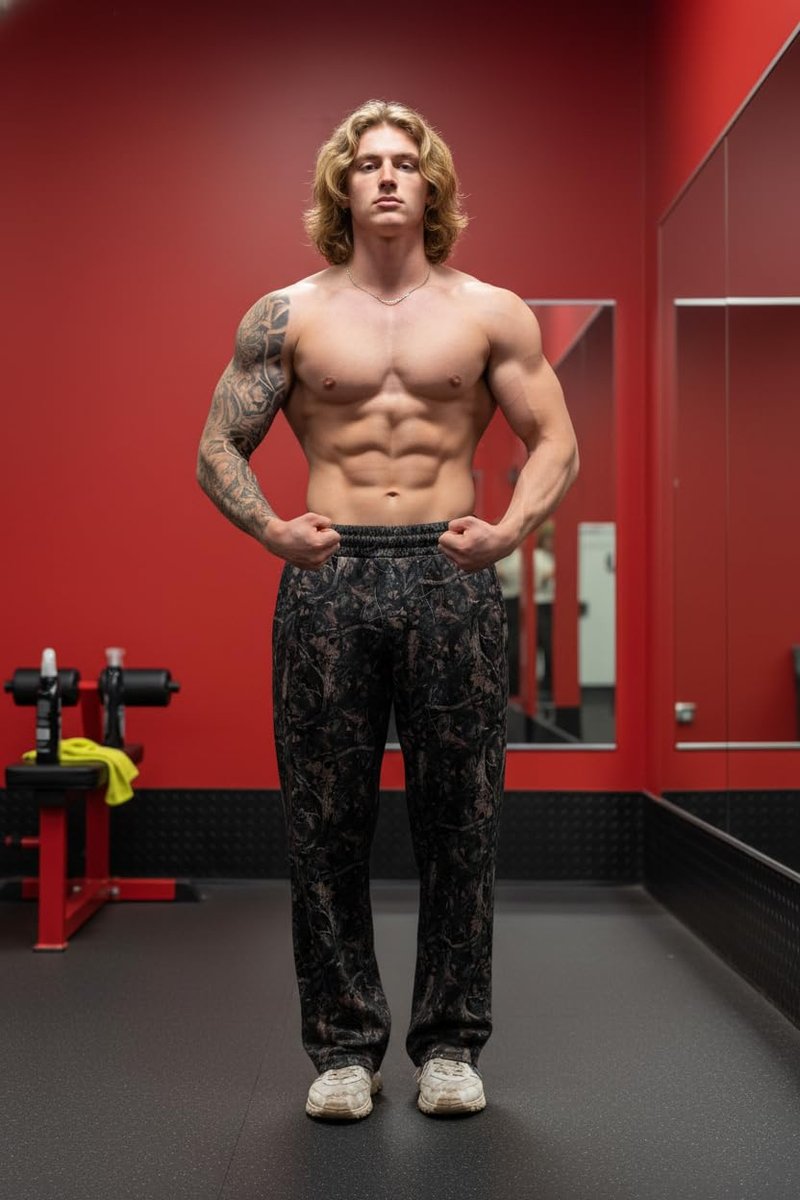 Piuntersite Men's Camo Sweatpants Loose Fit Joggers with Elastic Waist Pockets Quick-Dry Hunting Hiking Workout Athletic Pants Brown L