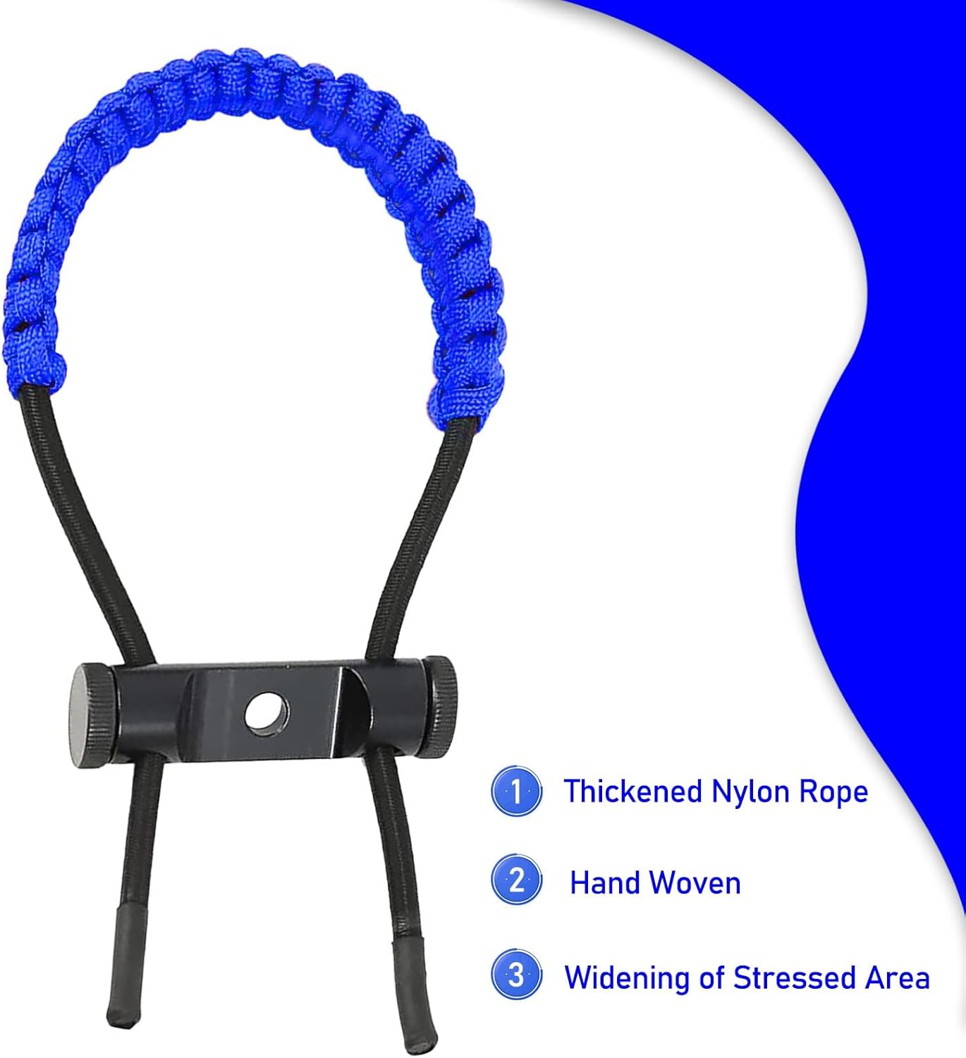 Archery Bow Wrist Sling - 550 Paracord Strap with Stretch Lanyard | Fits Compound & Recurve Bows